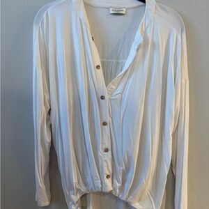 Effortless White Button-Down Women's Shirt